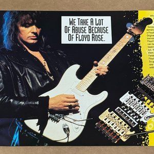 RICHIE SAMBORA - Fender Guitars - FLOYD ROSE - 1993 Print Advertisement